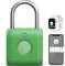 Anweller Smart Schloss mit Bluetooth,Fingerabdruck Schloss, Vorhängeschloss Fingerabdruck, Schloss mit Fingerabdruck Klein für Gym, Büro, Haus, Garten (Avocado Grün)