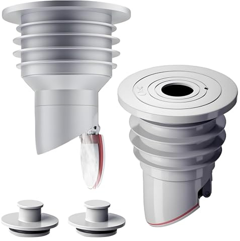 BAPPKON Lot de 2 bouchons de vidange en silicone pour machine à laver, 35 à 40 mm, anti-odeurs, compatibles avec lave-vaisselle, lavabo et salle de bain, joint d'étanchéité à 7 couches, ABS et