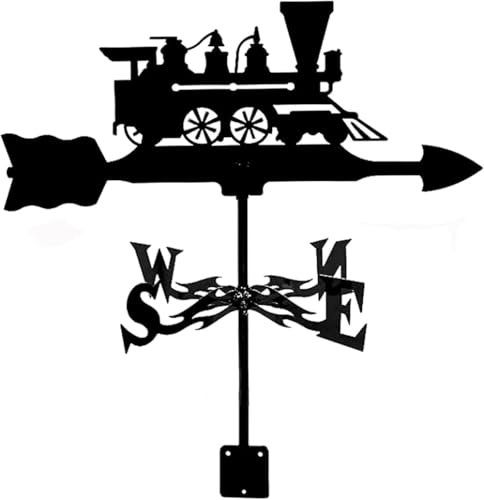 RCSTYNUK Girouette, girouette pour indicateur de Direction du Vent mesurant la girouette Creuse Vintage en métal pour Voiture, girouette pour Ferme, Maison, Jardin extérieur