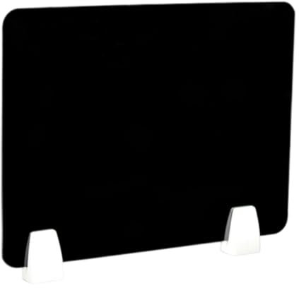 predolo Clamp-on Desk Divider, Desk Privacy Screen, Easy-to-Assemble Desk Guard Board, Desk Separator Panel, Black