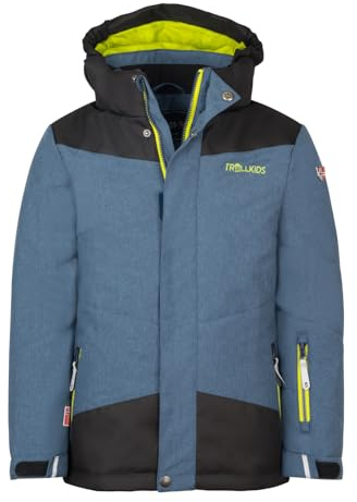 Trollkids Kids Norefjell Jacket 152, Mystic Blue/orange