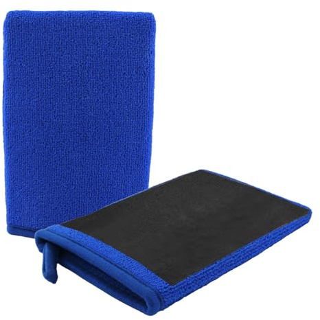 Figpade 2 x Auto-Tonhandschuhe, weiche Ton-Barhandschuhe zur Reinigung von Auto-Oberflächen, kratzfestes Autozubehör, Tonhandschuhe für Auto-Details, als Ersatz für traditionelle Tonstangen