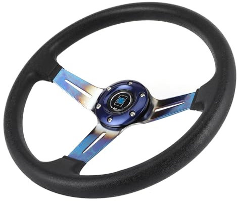 EBTOOLS 13,4 Pollici di Sterzo Sportivo in Alluminio - Accessorio per Auto Corsa con Impugnatura e Design Elegante