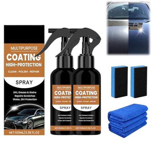 Turbo Shine Nexa 2x 100ml, Nexa Turbo Shine Spray Auto 3-in-1: Hochschutz-Schnellversiegelung, Kratzentferner & Reparaturbeschichtung für alle Autolacke