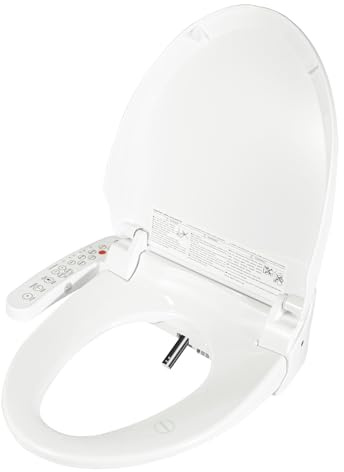Mqwdxzfes Siège de toilette intelligent - Siège de douche intelligent avec chauffage instantané - Buse autonettoyante et 3 niveaux de température - Chauffage instantané - Siège électrique pour WC de