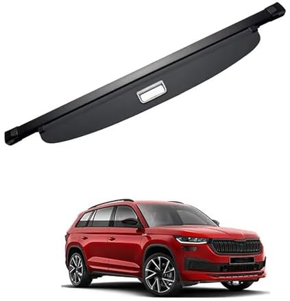 RSEHB Auto Ausziehbar Kofferraum Rollo,Auto Kofferraum Laderaumabdeckung,für Skoda Kodiaq NS7 NV7 NS6 RS 2017-2024,Kofferraum Wasserdichter Laderaumabdeckung