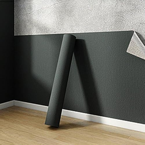 Generisch Dämmtapete Für Innenwände 5 Mm, Wärmetapete Selbstklebend, Isoliertapete Selbstklebend, Möbelaufkleber Wandpapier Texturierte Tapete Für Wohnzimmer Schlafzimmer,Dark Gray,0.50mx10m
