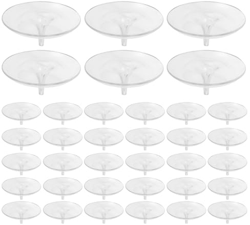 ULTECHNOVO Lot de 40 Supports Flottants en Plastique 50 Mm pour Composition de Fleur Hydroponique, Inserts Transparents pour Vase à Fleurs, Support Flottant pour Jardin Aquatique