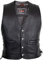 MDM Chaleco de cuero para hombre, Negro , XXL