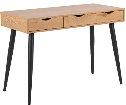 Schreibtisch Computertisch Arbeitstisch | Dekor | Metall | Wildeiche | 110x50 cm