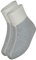 wobera Angora Fußwärmer oder Bettschuhe mit 75% Angora (Silbergrau, Gr. 3 (43-46))