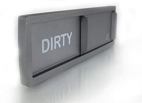 Premium Limited Edition Geschirrspülermagnet Clean Dirty für einen einzigartigen und stilvollen Look (schwarzer Edelstahl)