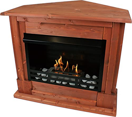 Kaminbau Mierzwa Camino a gel ed etanolo Forno Stufa Angolo Apollo Deluxe - Ciliegio