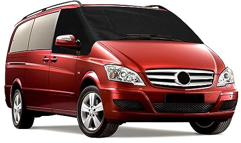 Auto Windschutzscheiben Abdeckung Ersatz für Mercedes-Benz VITO II W639 2003-2014, Luxus Frontscheiben Sonnenschutz, 100% Verdunkelnd, Blockiert UV Strahlen, Wetterfeste Frontscheibe Wrap Cover