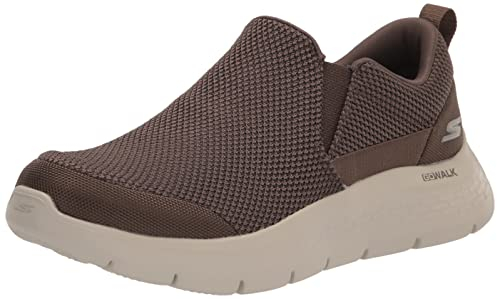 Skechers Herren GO Walk Flex Impeccable II Sneaker, Khaki Textile, 41 EU