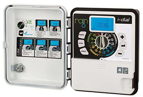 La zappa Centralina per irrigazione I-Dial con trasformatore e ampio display illuminato 24 volt (Modello 8 stazioni)