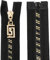 AERZETIX - C62072-2er-Set trennbare Reißverschlüsse 80 cm aus Metall mit dekorativem Reißverschluss - Farbe: schwarz-Gold - Lederwaren näharbeiten röcke Kleider Hosen kurzwaren