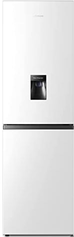 Hisense RB327N4WW1 55cm Freestanding 50/50 Fridge Freezer - 251 litre capacity - Total No Frost - Non-plumbed Water Dispenser - White - F Rated