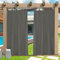 Outdoor Vorhänge, 1 Stück Outdoor Vorhang mit Abnehmbaren Schlaufen Einfachen Aufhängen Und Abwickeln, 24 Farben Outdoor Vorhang Wasserdicht Wetterfest Blickdicht für Veranda, Pergola, B120xH241CM