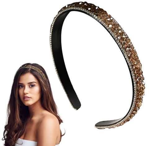 Traziewell Ladies Headbands Decorative Sparkly Glitter Crystal Rhinestone Headbands Bling Hair Bands Accessories for Women Girls, 2215