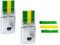Pemarlis 2 Pack Green Yellow Green 3 Colors Stripe Fan Brush Stick, Brazil Flag Face Paint, Gesichts- und Körperbemalung zum brasilianischen Nationalfeiertag,Football Supporters World Cup Euros Sports
