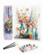 Bougimal Peinture par Numéro Adulte paysages avec Pinceaux et Acryliques Bricolage Peintures Kits, pour la Décoration Intérieure maison, Floral 3, 28x36cm(Sans Cadre)