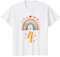 Kinder Ich bin Vier 4 Jahre Regenbogen Mädchen Vierter Geburtstag T-Shirt