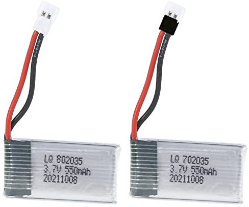 NOPOXA Batterie 802035/702035 pour Hubsan X4 H107 H107L H107D MJXRC-DFD 3,7 V 550 mAh