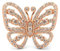 Stfery Rosegold Ring Echt Gold Ringe für Damen 1.52ct Rund Moissanit Ehering Damen