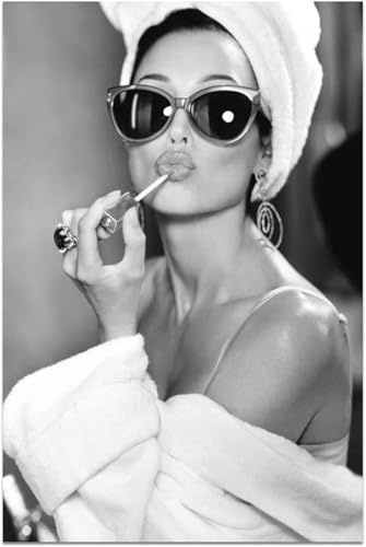 MYLHMPPJH Poster, modernes Frauenbild, Vintage-Vogue-Leinwandposter, Hollywood-Modefotos, Dekoration für Badezimmer, Schlafzimmer, Wohnzimmer (40 x 60 cm)