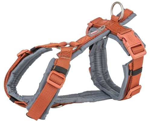 TRIXIE Geschirr fÜr Hunde Premium Trekking Rostbraun/Graphitgrau