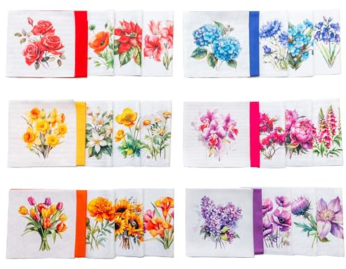 Lalikul stoffe Blumen. Baumwolle Patchwork stoffepaket zum nähen. 42 verschiedene Motive. Ideal für Steppdecken, Decken und Spionage-Spiele für Kinder. Kleine Quadrate 12,7x12,7 zm.