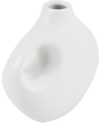 Restaurantware-Table Art Flower Vase, 1 Jug Vase - Minimalist Style, for Fresh Or Artificial Flowers, Black Ceramic Vase for Home Decor, for Kitchen, Home, Living Room, Office, and More