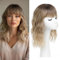 Nexyshe Haarteil mit Pony, gewellt, 35,6 cm, für dünner werdendes Haar, 16,5 x 16,5 cm, große Basis, Haarteile für Frauen, Clip-in-Hairextensions