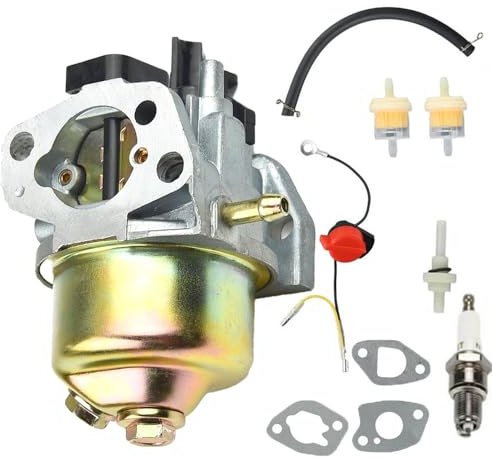 Motor Vergaser Kit für Ruixing 127 Dichtung Generator Rasenmäher LCT 208CC Fräse，Vergaser mit Kraftstofffilter Brennstofftank Verbindungsfilter Dichtungen Drei-Kabel-Schalter Zündkerze
