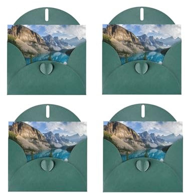 Schöne Berge Premium Grußkarte - Atemberaubendes Perlpapier-Design mit Faltschließe und passendem Umschlag für verschiedene Anlässe