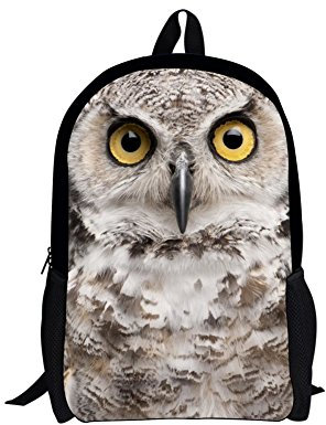 Showudesigns Cooler Crazy Horse Rucksack für Kinder, Jungen, Mädchen, lässiger Rucksack, eule, Einheitsgröße, Kinderrucksack
