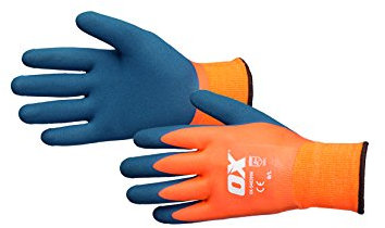 OX Tools s483910 Wasserdicht Thermo-Latex Handschuh, Größe 10, orange/blau/X-Large