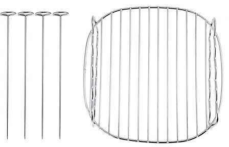 Air Fryer Rack Grille double niveau plateau de cuisson de brochettes de double couche de support de barbecue de rechange d'accessoire de cuisine pour la friteuse à air