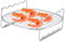 Air Fryer Rack Grille double niveau plateau de cuisson de brochettes de double couche de support de barbecue de rechange d'accessoire de cuisine pour la friteuse à air