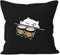 MoonWorks Bongo Cat Kissen-Bezug Meme Kissen-Hülle Deko-Kissen schwarz Unisize