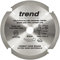 Trend PCD Fibre Cement Circular Saw Blade, 165mm Diameter, 20mm Bore, 4 Teeth, 1.8mm Kerf, +12° Hook, PCD, Coarse Finish, PCD/FSB/1654