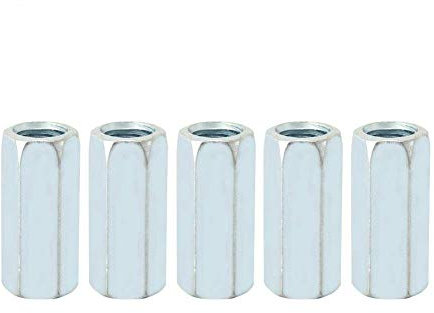 5pcs Dadi di accoppiamento parti di fissaggio dadi Hex Long Rod Sleeve Dado in acciaio al carbonio Standoff M12 * 40 elementi di fissaggio filettati(17mm)