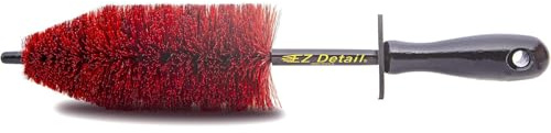 EZ Detail Brush Little – Rot – Felgenreiniger für Autos, Fahrräder, LKWs, Motorräder und andere Fahrzeuge Kratzfestes Auto-Detailing-Werkzeug, leicht erreicht Ecken und Ritzen