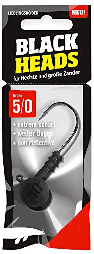Lieblingsköder Spitze Haken Black Heads Jigkopf Jigköpfe Jighaken Größe #5/0-30 g