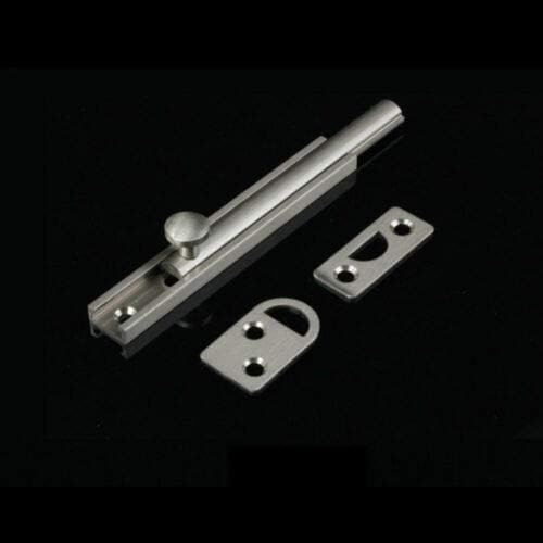 SUPERTOOL Loquet de surface, 1 loquet de porte en laiton anti-rouille simple pour chambre, fenêtre, portail de toilettes et portes d'abri de jardin (102 mm x 15 mm Argent)