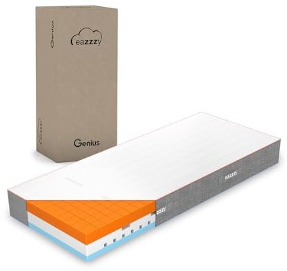 Genius eazzzy Matratze Premium Cube, 2 in 1 Wende ergonomische Matratze, 20 cm hoch, Oeko Tex Zertifiziert, Memory Schaum 90 x 200 x 20 cm