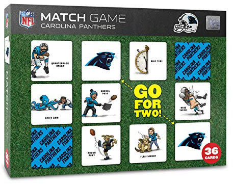 YouTheFan Memory Match Carolina Panthers Lizenziertes Spiel, Team-Farben, Einheitsgröße