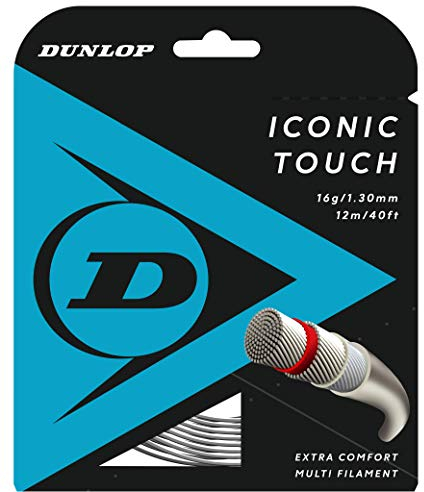 Dunlop Unisex-Adult Iconic Touch Tennis Racket String, Natural, One Size