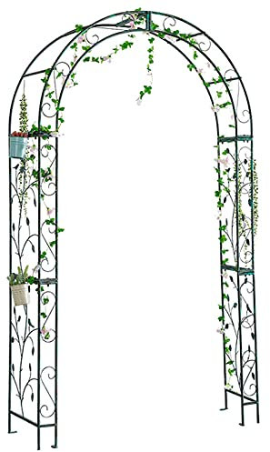 Daoyuan Rosenbögen 220 x 122 x 40 cm Gartenlaube Torbogen wetterfest Gartenbogen Metall Rankhilfe Rankgitter,Zum Klettern von Pflanzen Braut Party Dekoration Pergola
